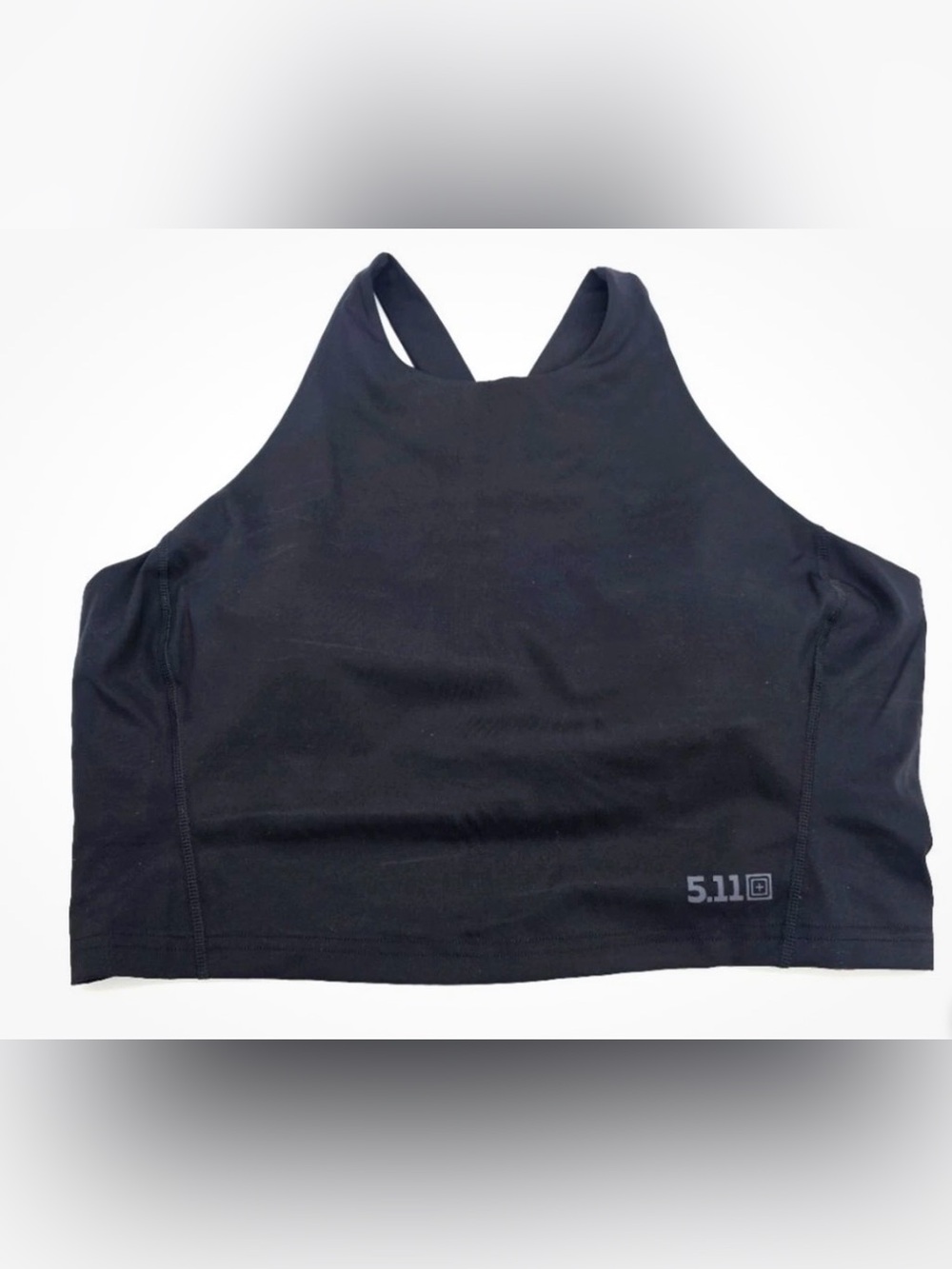 5.11 Black PT-R Max Effort Crop Long Line Sports Bra Athletic Top Size S